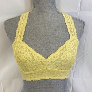 Free People Galloon Lace Racerback Yellow Bralette